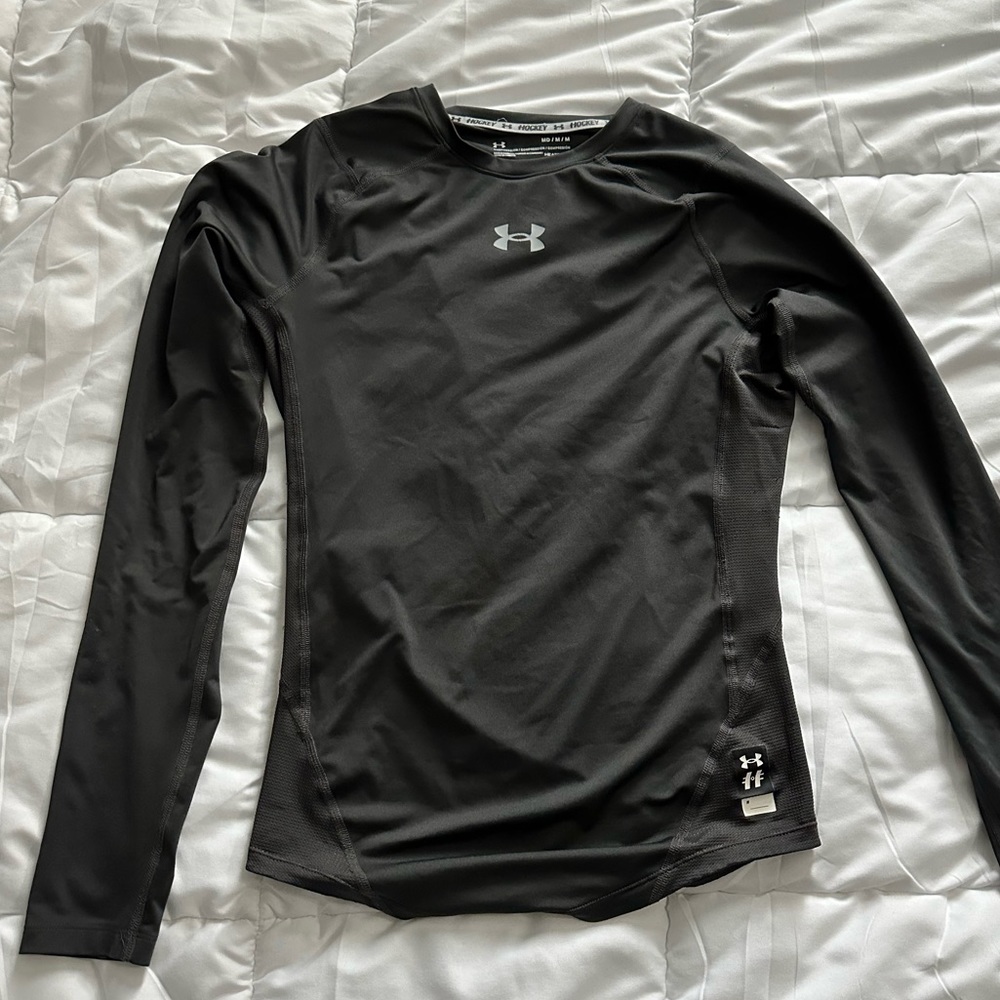 Under Armour Fitted Grippy Long Sleeve Shirt - Hockey - Men's Medium